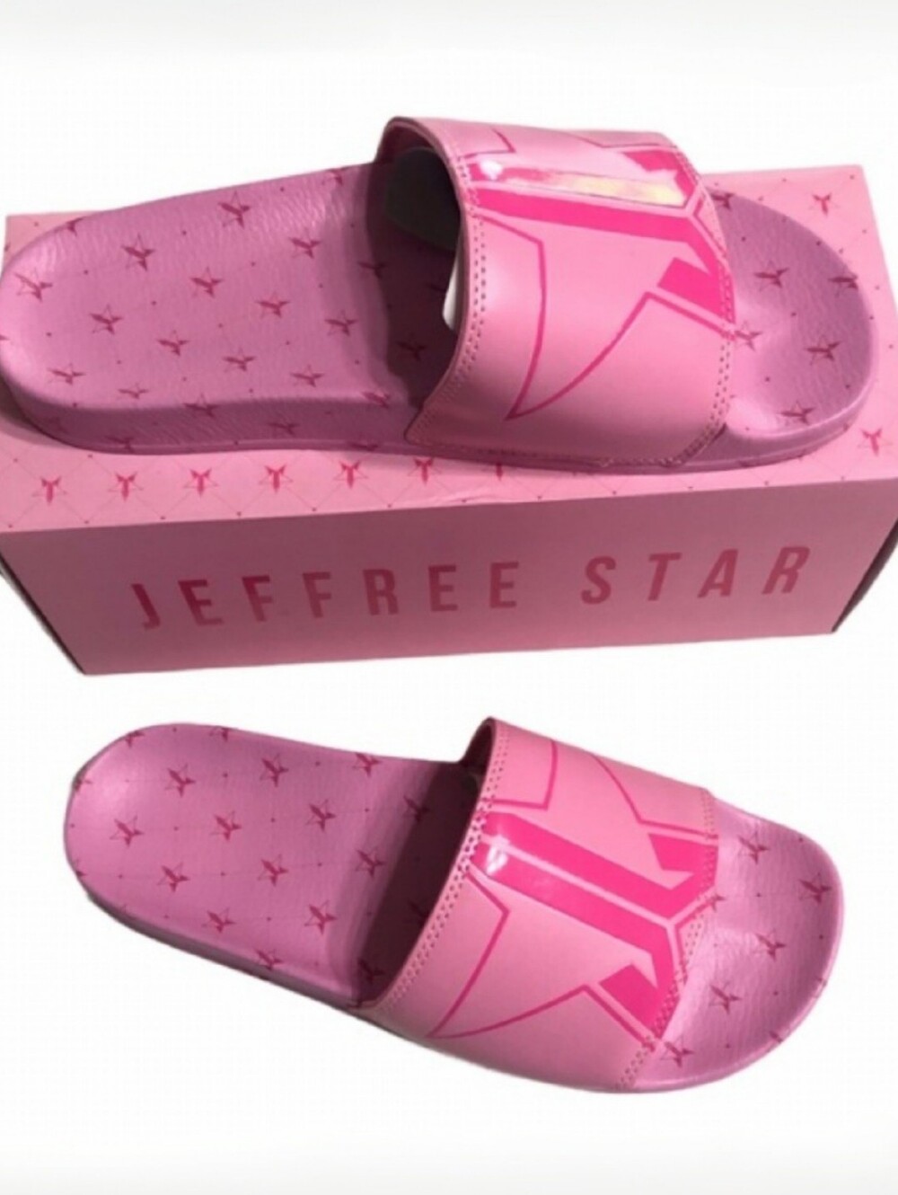 NWT Jeffree Star Unisex Pink Slide Sandals NEW JN BOX - Picture 5 of 5